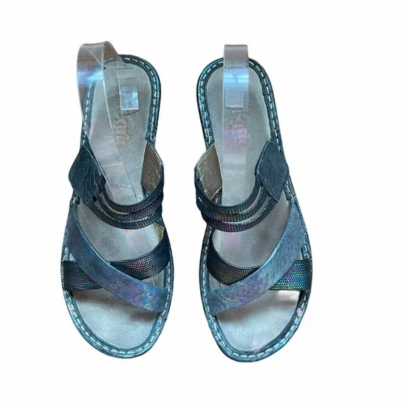 Alegria Sandals Leila Braidy  Rainbow Wedge Heel