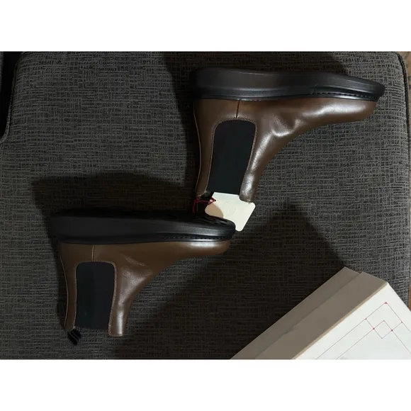 Alexander McQueen Brown Leather Hybrid Chelsea Boots Size 43 E 604234