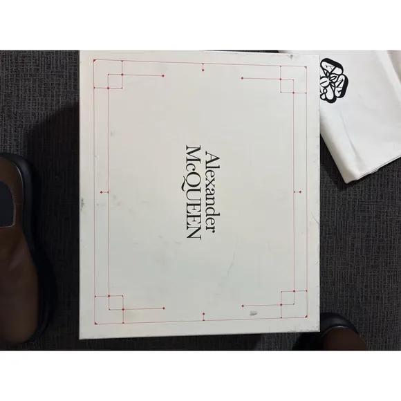 Alexander McQueen Brown Leather Hybrid Chelsea Boots Size 43 E 604234
