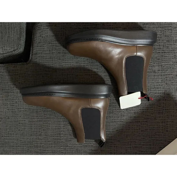 Alexander McQueen Brown Leather Hybrid Chelsea Boots Size 43 E 604234
