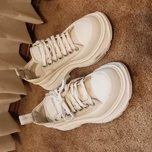 Alexander McQueen Tread Slick Canvas Low Top Sneakers