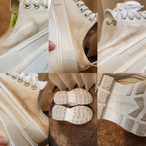 Alexander McQueen Tread Slick Canvas Low Top Sneakers