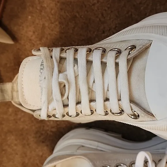 Alexander McQueen Tread Slick Canvas Low Top Sneakers