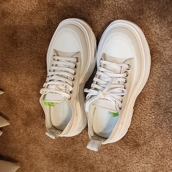 Alexander McQueen Tread Slick Canvas Low Top Sneakers