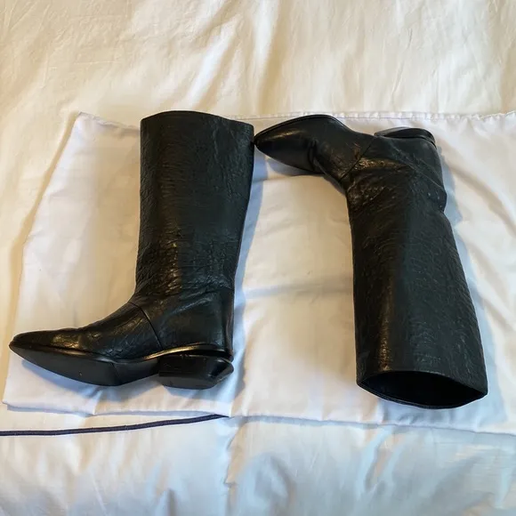Alexander Wang Black Leather Riding Boots