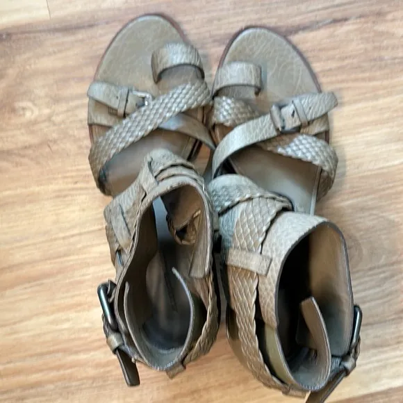 Alexander Wang Leather Strappy Sandals Gladiator