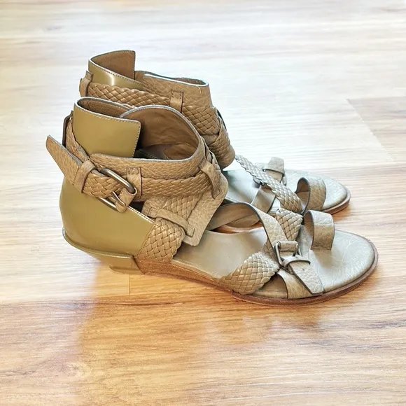 Alexander Wang Leather Strappy Sandals Gladiator