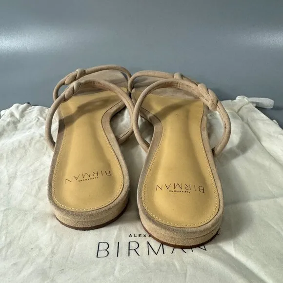 Alexandre Birman Nude Suede Strappy Sandals, Size 39