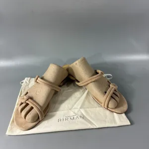 Alexandre Birman Nude Suede Strappy Sandals, Size 39