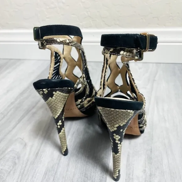 Alexandre Birman Snake Strappy Sandals