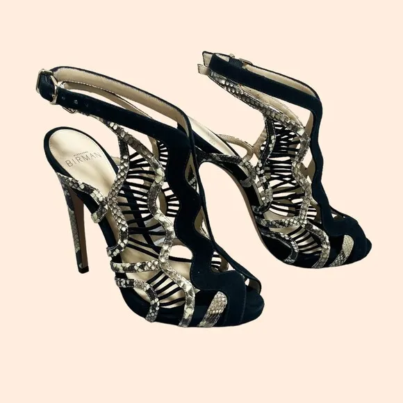 Alexandre Birman Snake Strappy Sandals