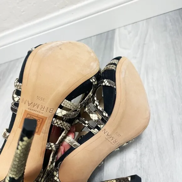 Alexandre Birman Snake Strappy Sandals