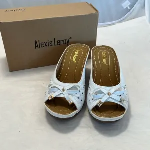 Alexis Leroy Women's Comfort Open Toe Slip on Wedge Sandals