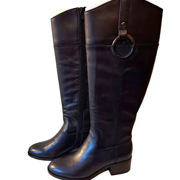 Alfani Women's Bexley Leather Knee High Riding Boots Size 5 NWT