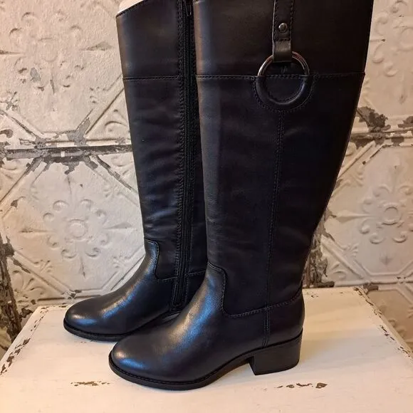 Alfani Women's Bexley Leather Knee High Riding Boots Size 5 NWT