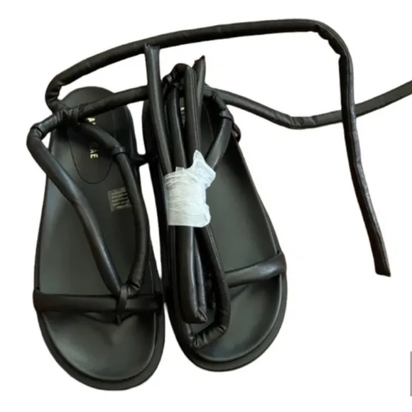 Alias Mae Black Australian Leather Flatform Sandals NWB