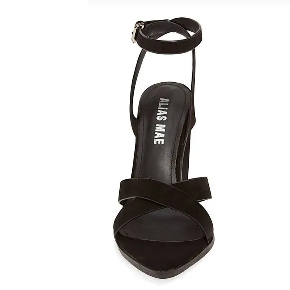 Alias Mae Sonny Leather Block Heel Sandals Black