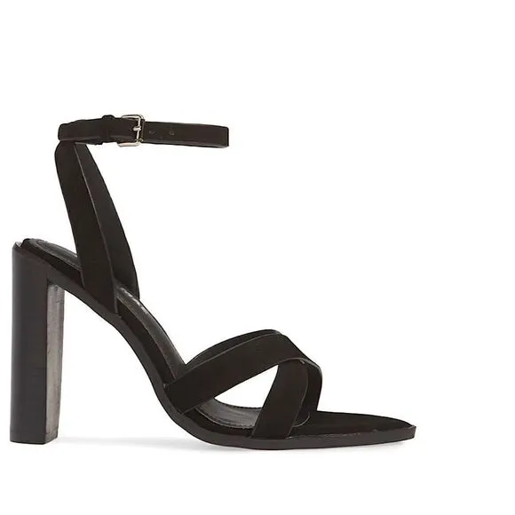 Alias Mae Sonny Leather Block Heel Sandals Black