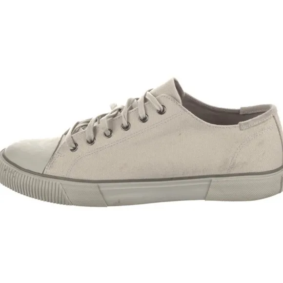 All Saints Cream Canvas Sneakers Classic Minimalist Design Women’s Size 12