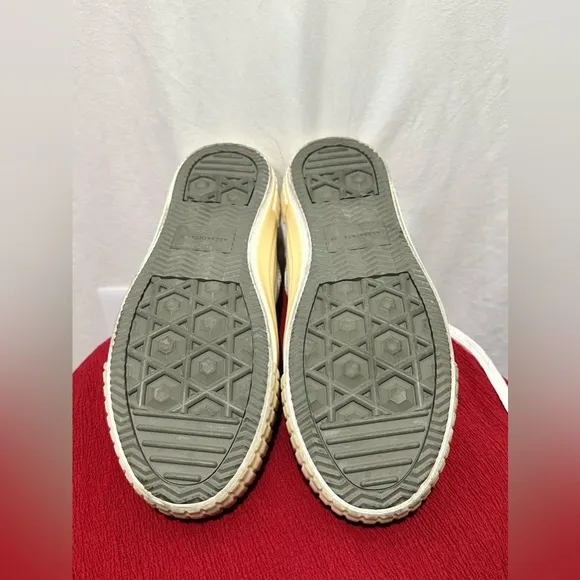 All saints Cream Canvas Sneakers