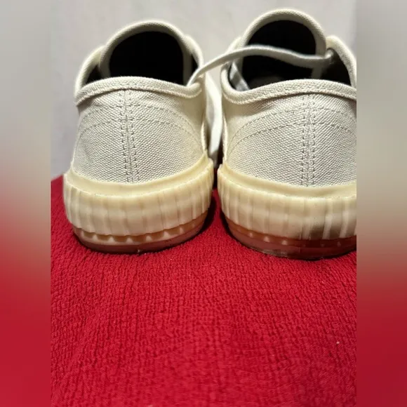 All saints Cream Canvas Sneakers