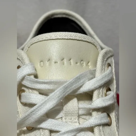 All saints Cream Canvas Sneakers