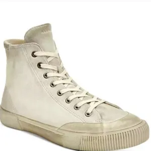 All Saints 'Dumont' White Canvas High Top Sneakers W8 / M7
