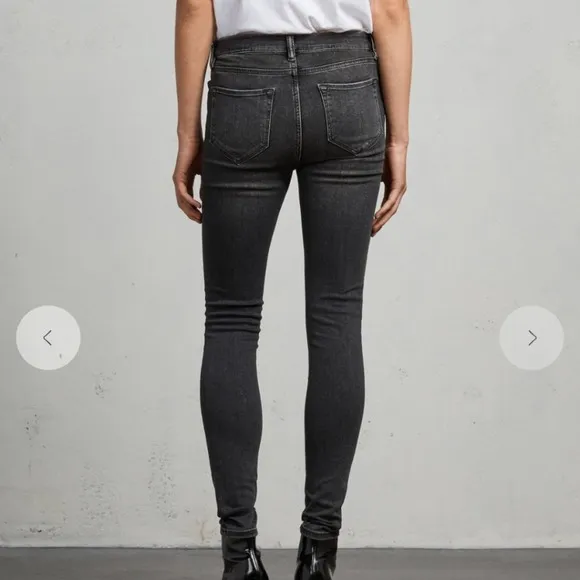 ALL SAINTS GRACE SKINNY SHAPING FIT WOMEN'S JEANS WASHED BLACK SIZE 26