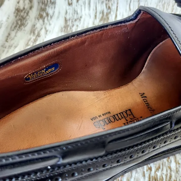 Allen Edmonds &quot;Manchesters&quot; Black Leather Wingtip Loafers | Size 10.5