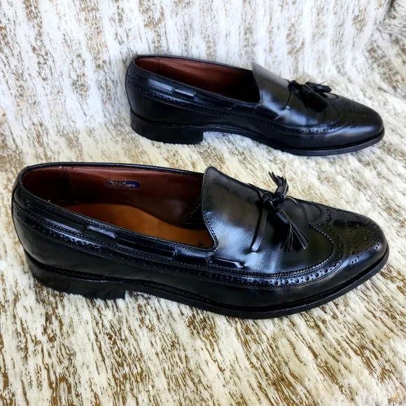 Allen Edmonds &quot;Manchesters&quot; Black Leather Wingtip Loafers | Size 10.5