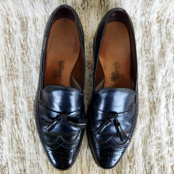 Allen Edmonds &quot;Manchesters&quot; Black Leather Wingtip Loafers | Size 10.5