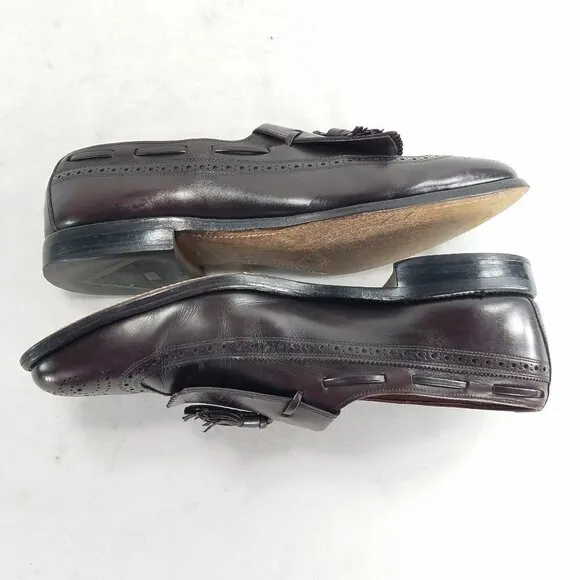 Allen Edmonds Arlington Loafers 11.5 D Cordovan Burgundy Oxblood Tassel Kiltie