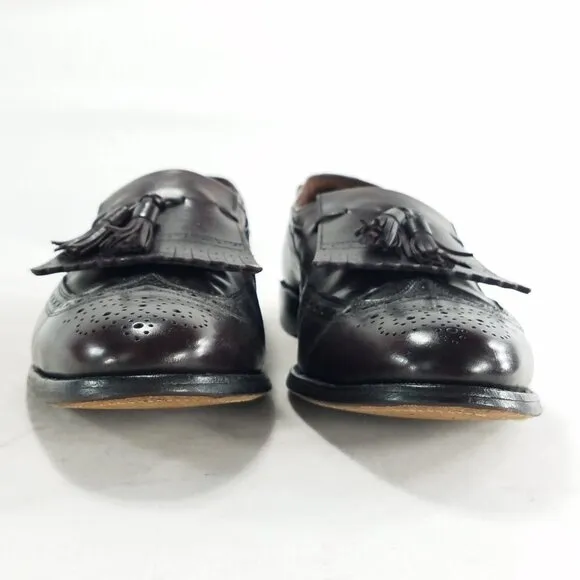 Allen Edmonds Arlington Loafers 11.5 D Cordovan Burgundy Oxblood Tassel Kiltie