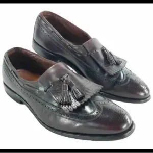 Allen Edmonds Arlington Loafers 11.5 D Cordovan Burgundy Oxblood Tassel Kiltie