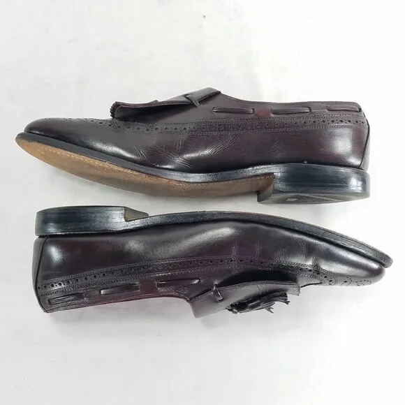 Allen Edmonds Arlington Loafers 11.5 D Cordovan Burgundy Oxblood Tassel Kiltie