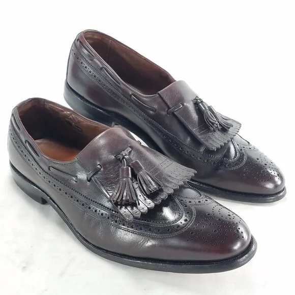 Allen Edmonds Arlington Loafers 11.5 D Cordovan Burgundy Oxblood Tassel Kiltie