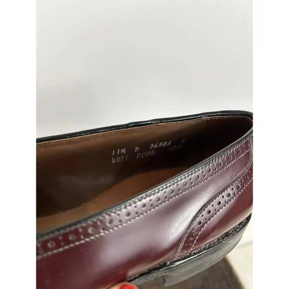 Allen Edmonds Auburn 4077 Slip On Loafers Tassel Wingtip Size 11.5 D Brown USA