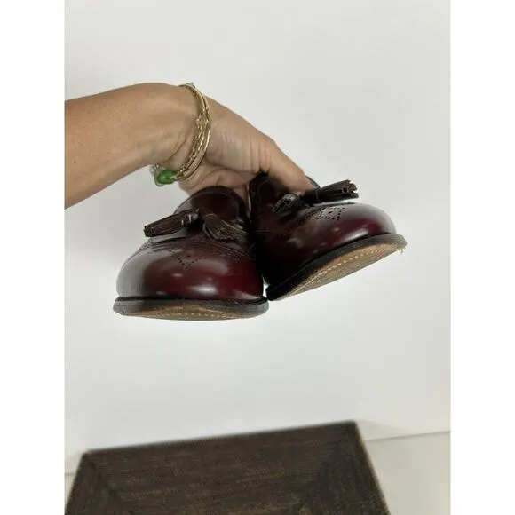 Allen Edmonds Auburn 4077 Slip On Loafers Tassel Wingtip Size 11.5 D Brown USA