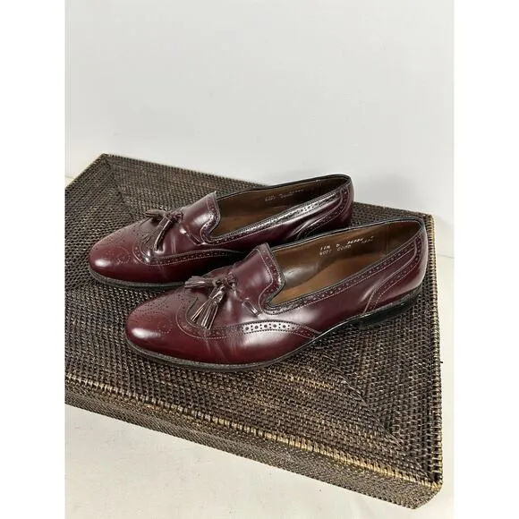 Allen Edmonds Auburn 4077 Slip On Loafers Tassel Wingtip Size 11.5 D Brown USA