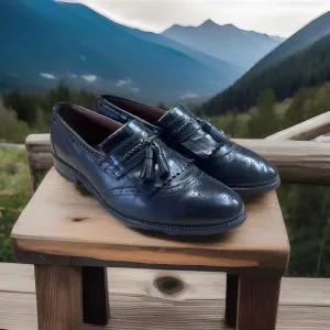 Allen Edmonds Bradenton USA Tassels Loafers Slip Black Dress Shoes - Men's 11 E
