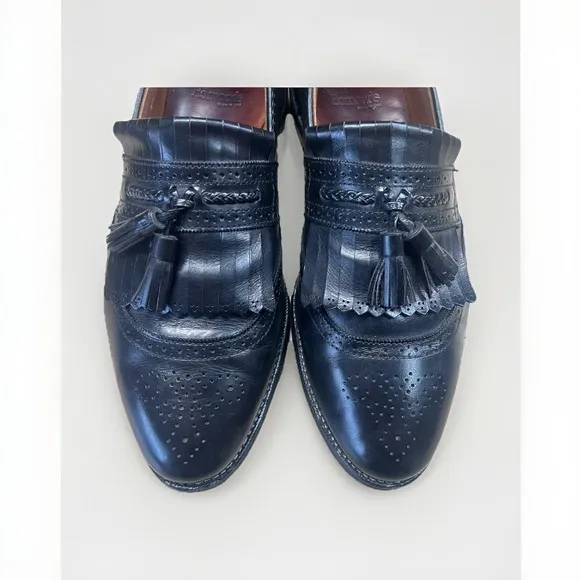 Allen Edmonds Bradenton USA Tassels Loafers Slip Black Dress Shoes - Men's 11 E