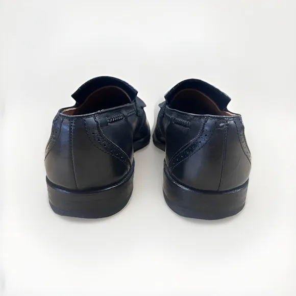 Allen Edmonds Bradenton USA Tassels Loafers Slip Black Dress Shoes - Men's 11 E