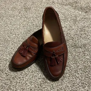 Allen Edmonds Brown Leather Slip-On Loafers with Tassels