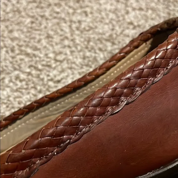 Allen Edmonds Brown Leather Slip-On Loafers with Tassels