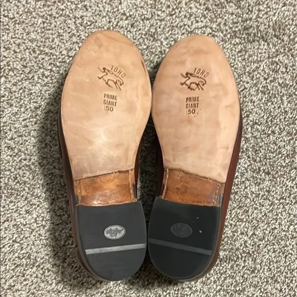 Allen Edmonds Brown Leather Slip-On Loafers with Tassels