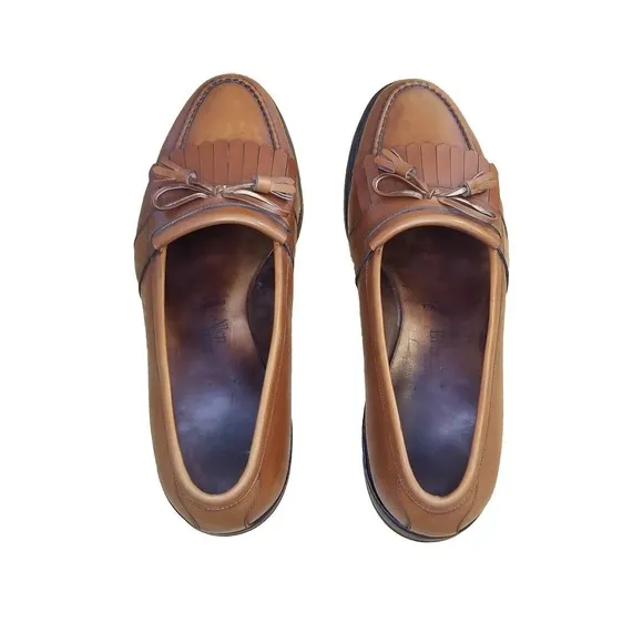 Allen Edmonds Chelsea Loafers Men's Size 11 D Light Brown Leather Slip On Tassel