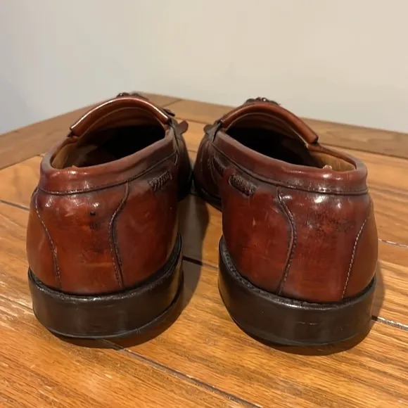 Allen Edmonds Cody British Tan Leather Loafers Size 9 1/2 D.