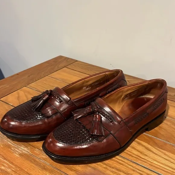 Allen Edmonds Cody British Tan Leather Loafers Size 9 1/2 D.