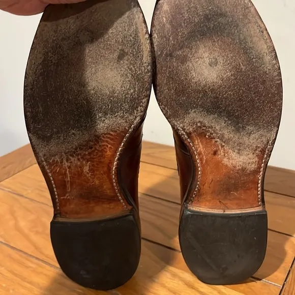 Allen Edmonds Cody British Tan Leather Loafers Size 9 1/2 D.