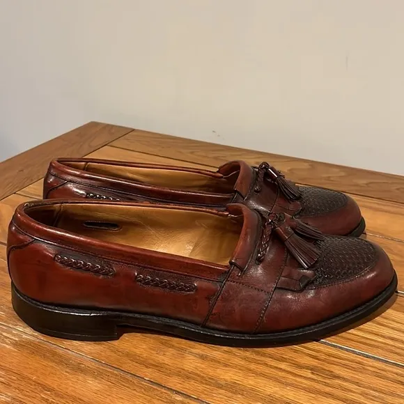 Allen Edmonds Cody British Tan Leather Loafers Size 9 1/2 D.